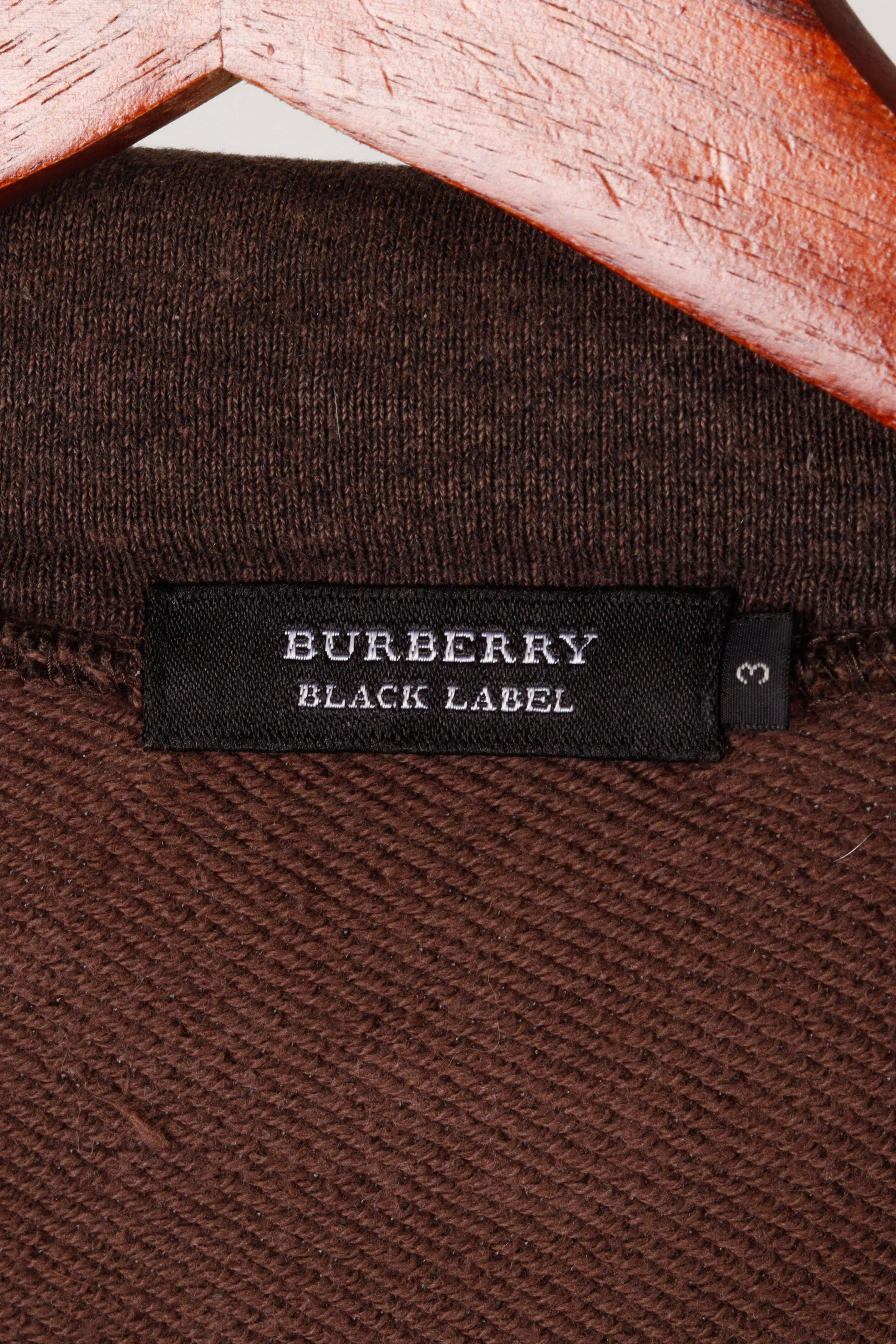 2000's Burberry Black Label 'Mlange Zip-Up' Track Jacket Brown