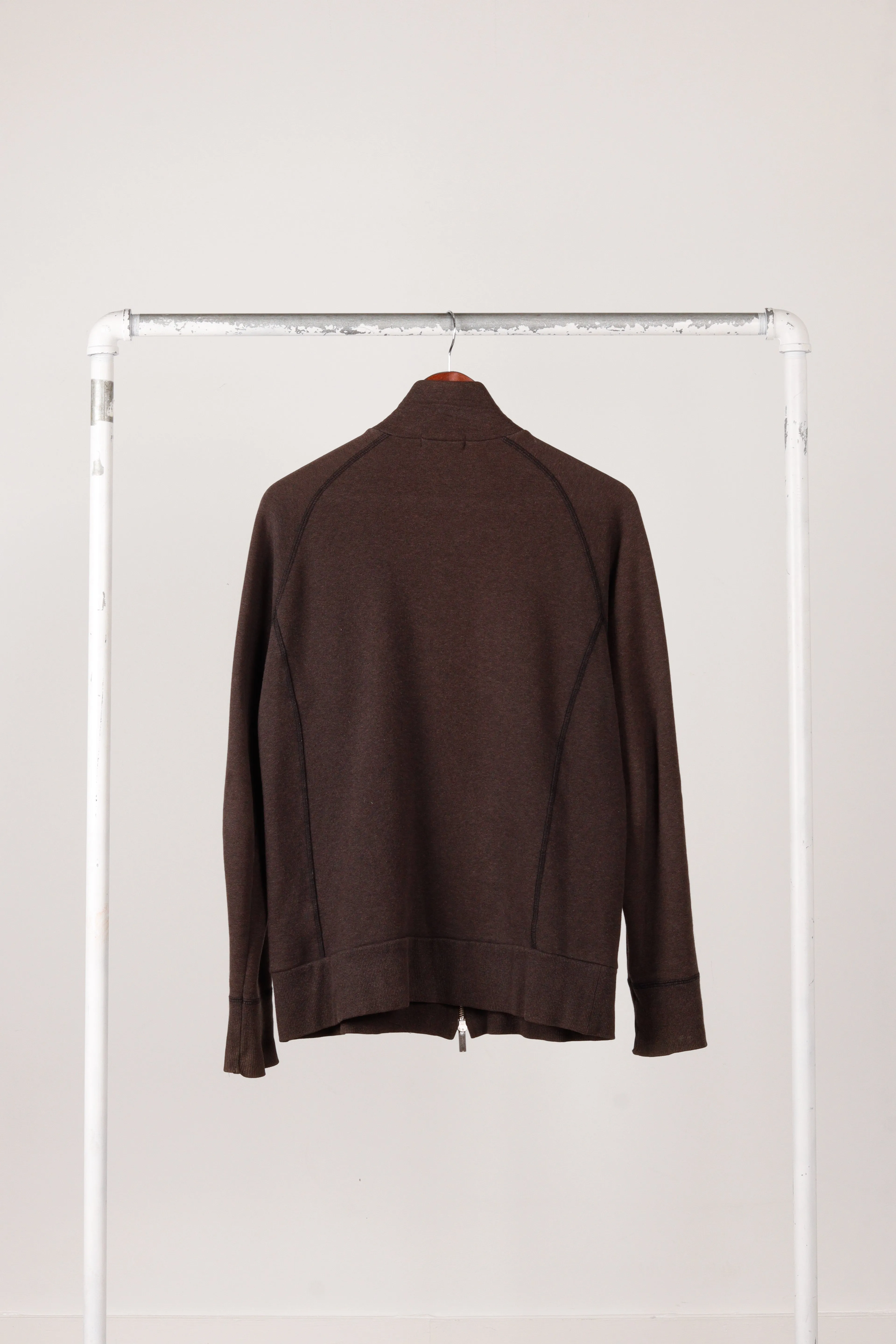 2000's Burberry Black Label 'Mlange Zip-Up' Track Jacket Brown