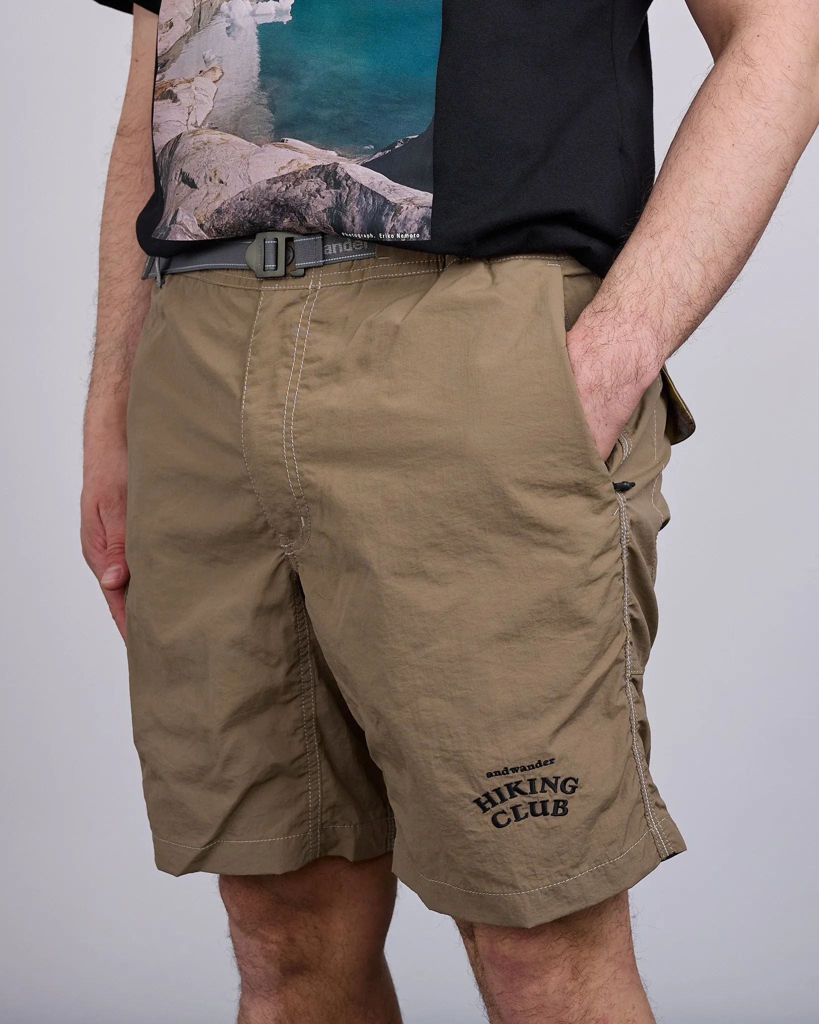 and wander Hiking Club Taffeta Hiking Short Beige