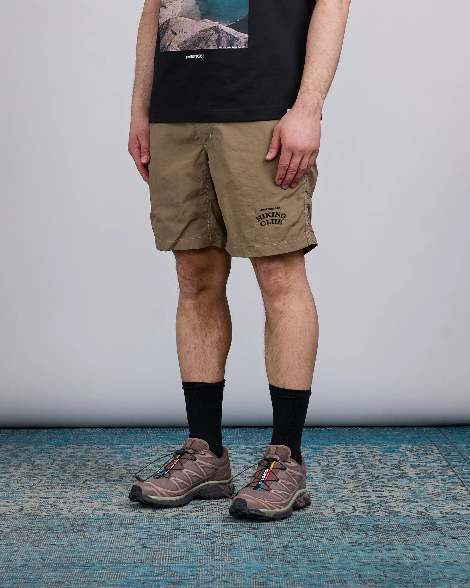 and wander Hiking Club Taffeta Hiking Short Beige