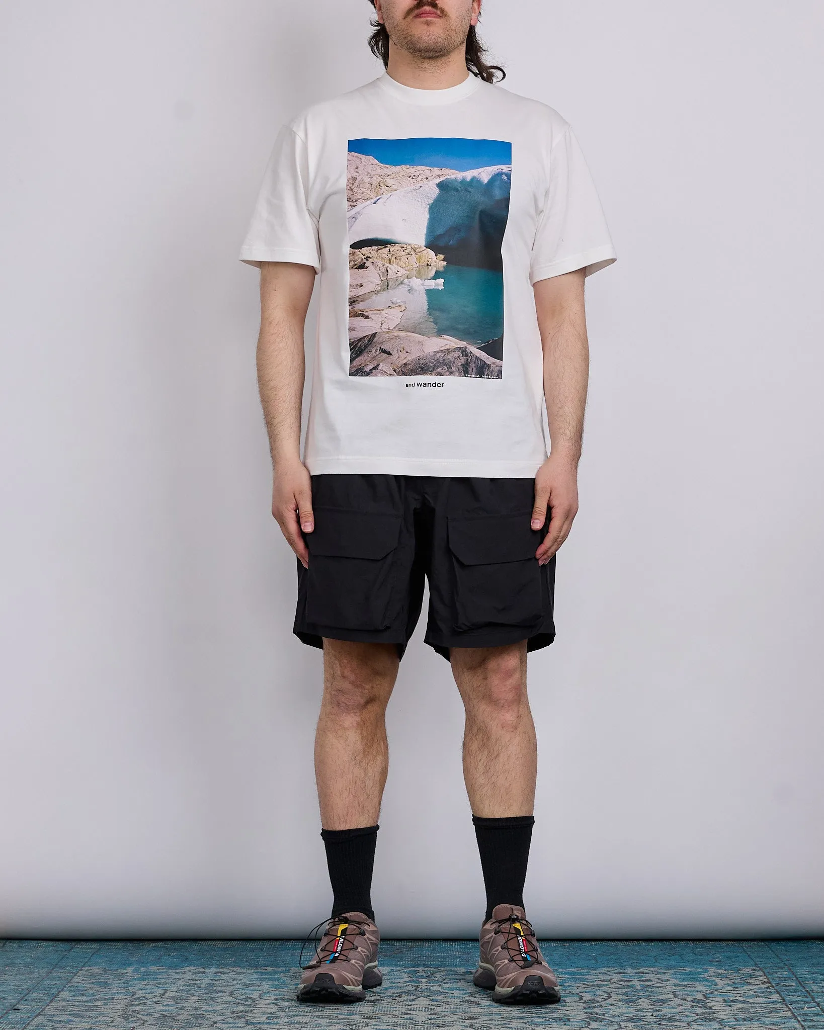 and wander Nylon Twill Relaxed Short Black