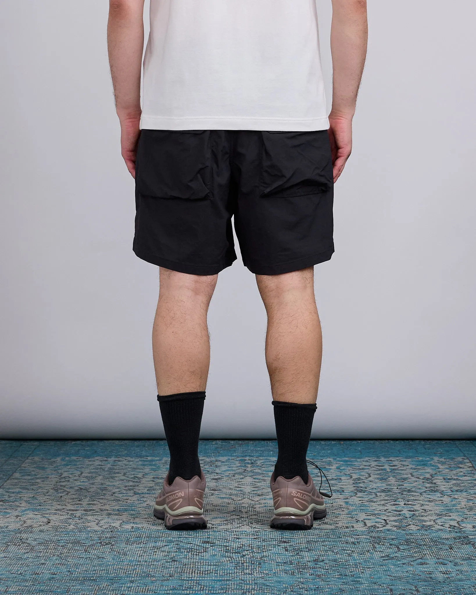 and wander Nylon Twill Relaxed Short Black