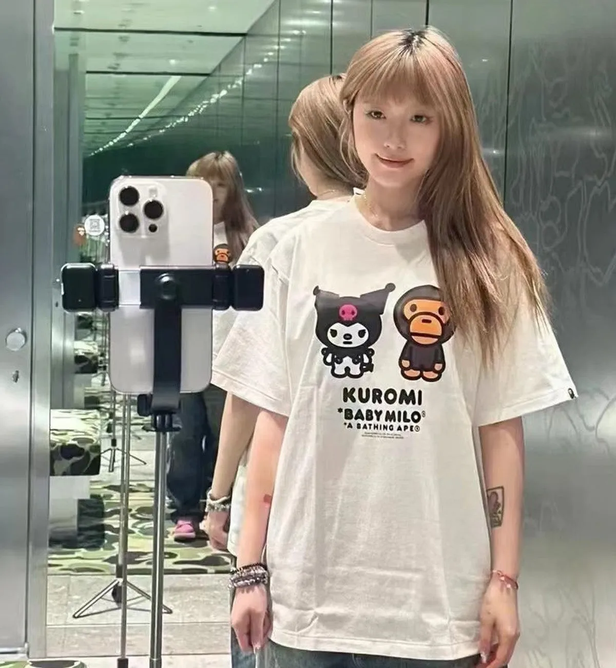 Bape Baby Milo x Kuromi T-Shirt (White)