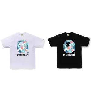 Bape Big Head Camo Cyan T-Shirt