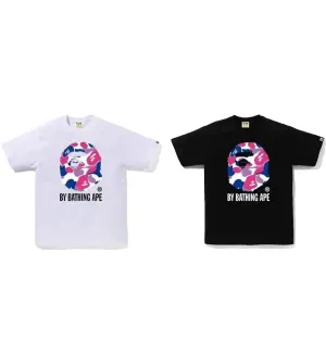 Bape Big Head Camo Magenta T-Shirt