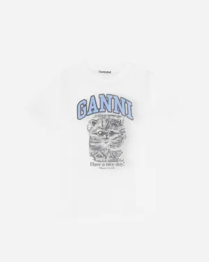 Basic Jersey Kitty Margot Relaxed T-shirt - Bright White