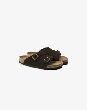 Birkenstock Zrich Suede Leather Sandal Mocha Brown