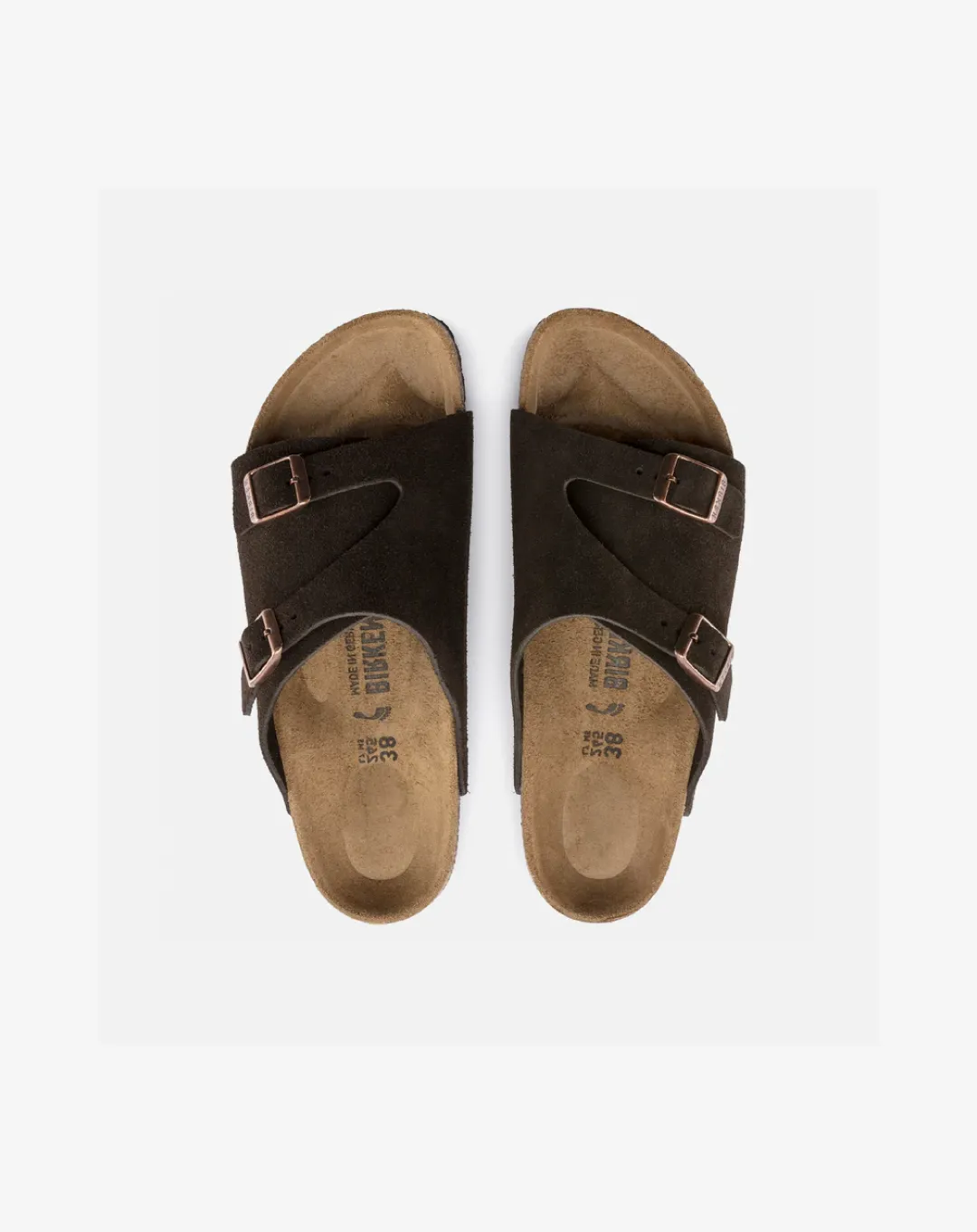 Birkenstock Zrich Suede Leather Sandal Mocha Brown