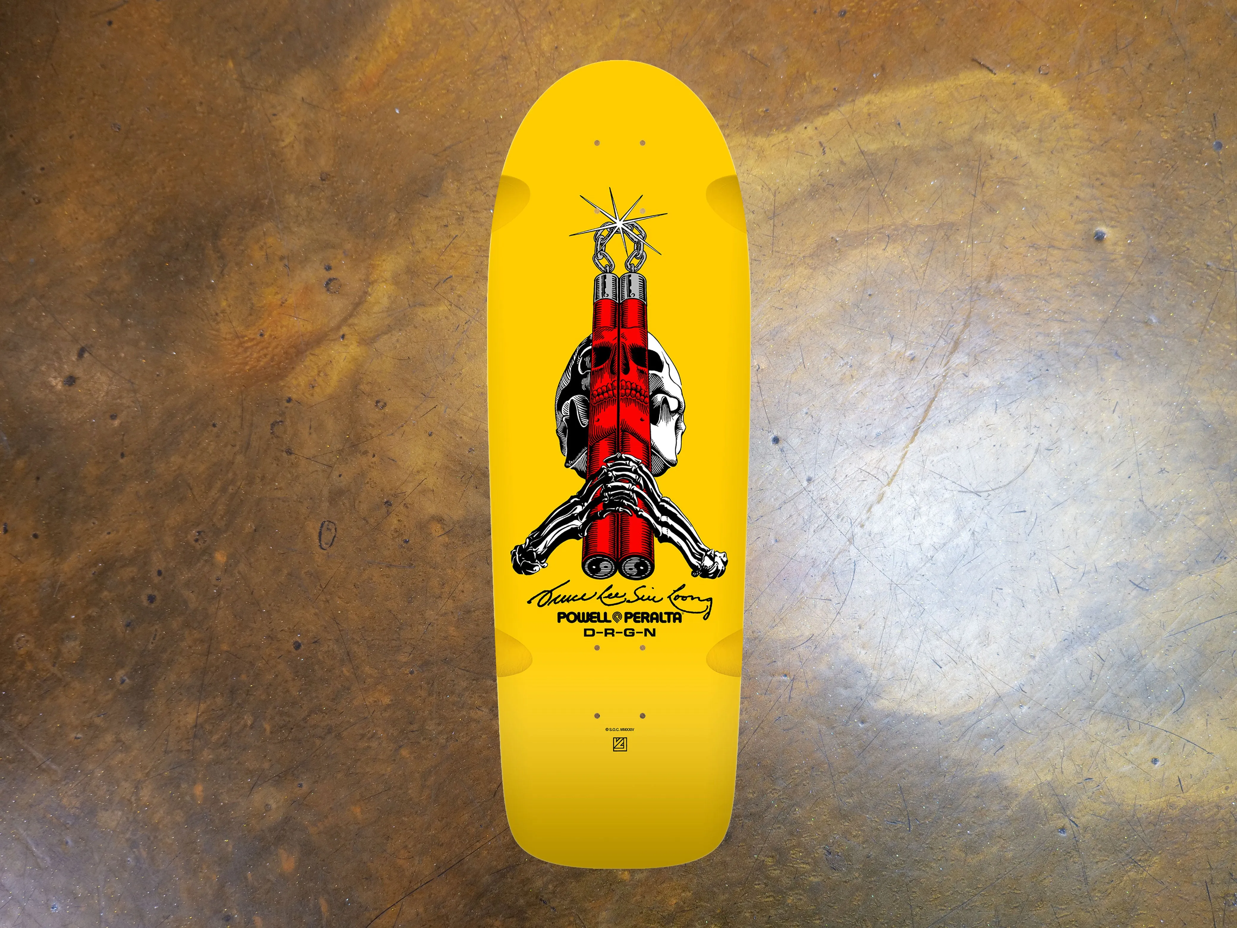 Bruce Lee Skull & Nunchucks Deck - 10 x 30