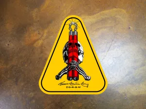 Bruce Lee Skull & Nunchucks Sticker