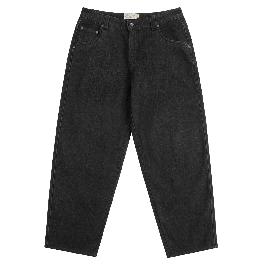 CLASSIC BAGGY DENIM PANTS WASHED BLACK