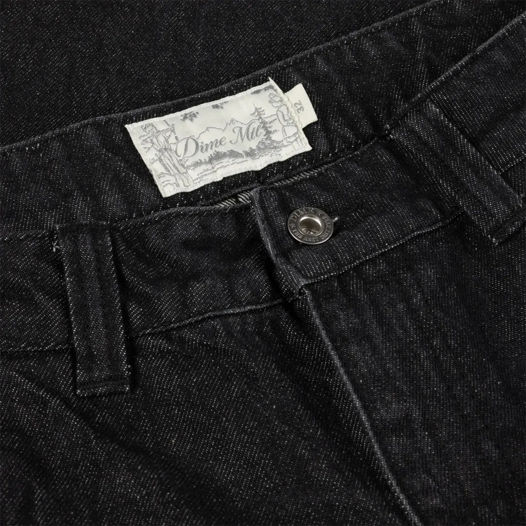 CLASSIC BAGGY DENIM PANTS WASHED BLACK