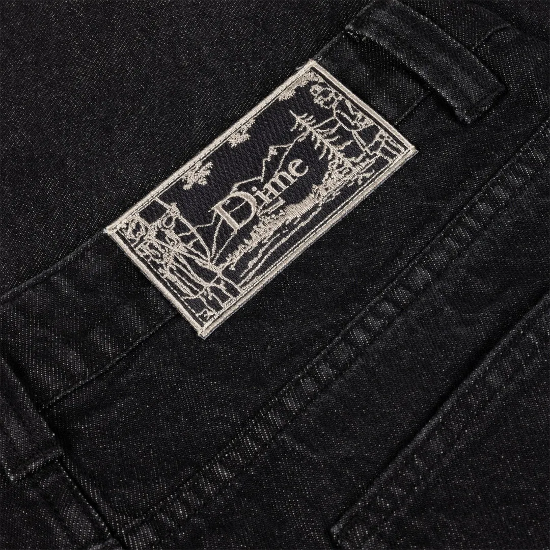 CLASSIC BAGGY DENIM PANTS WASHED BLACK