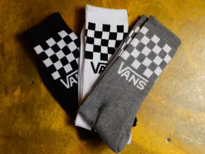 Classic Check Crew Sock 3pk - Black / Grey / White