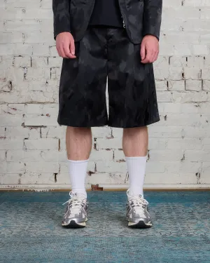 COMME des GARONS HOMME Plus Nylon Jacquard Camo Pattern Short Black