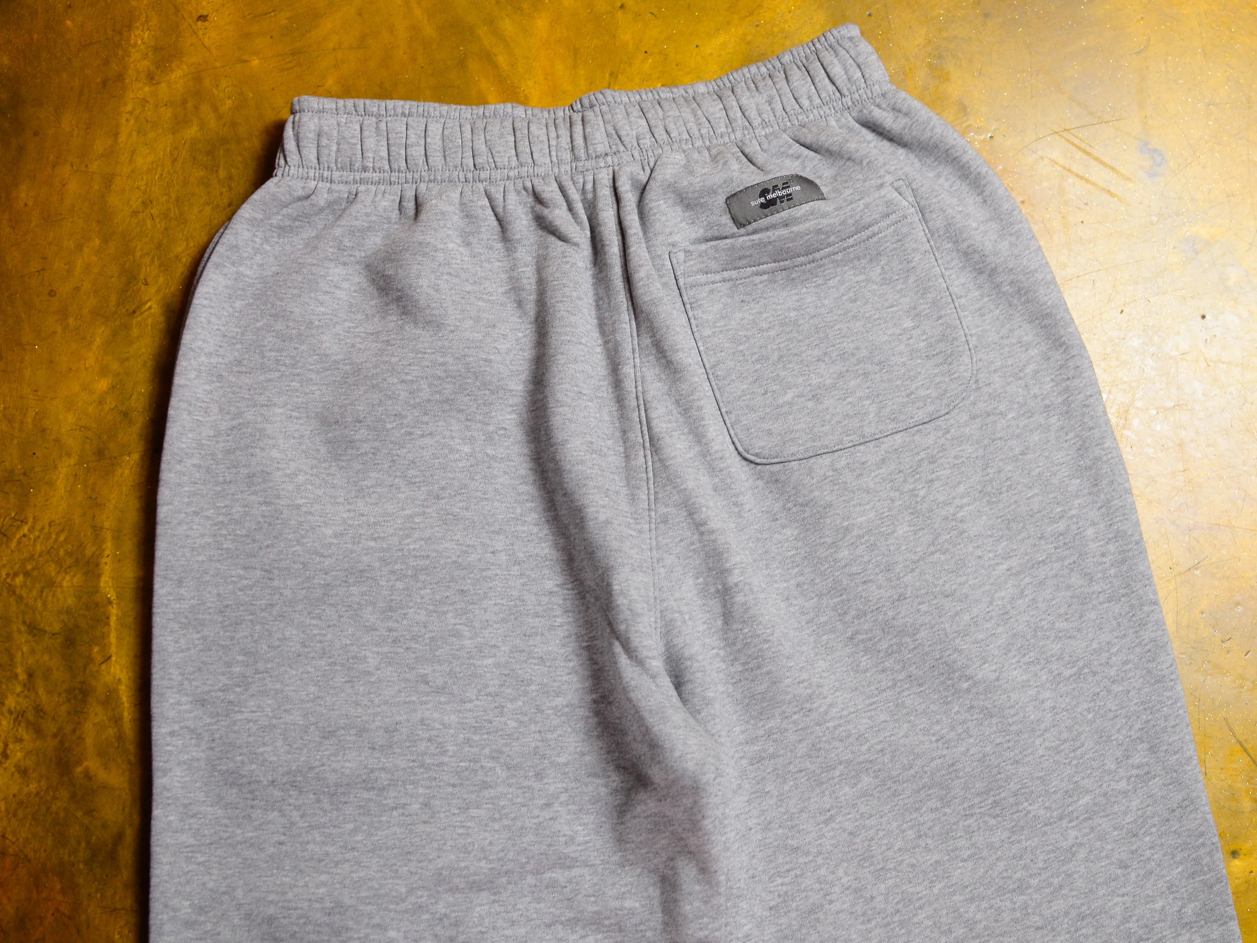 Crew Embroidered Relaxed Track Pant - Grey Marle