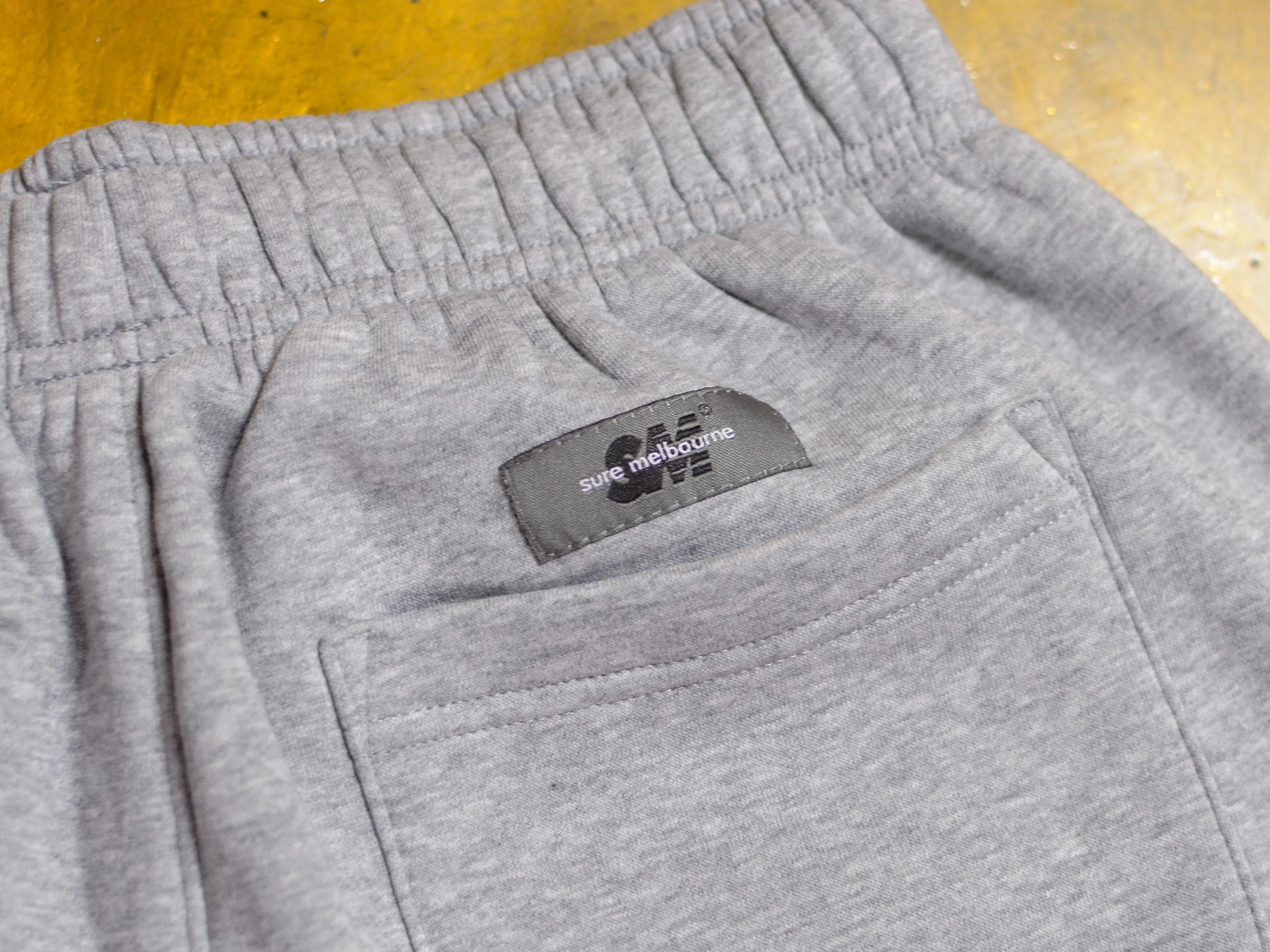 Crew Embroidered Relaxed Track Pant - Grey Marle