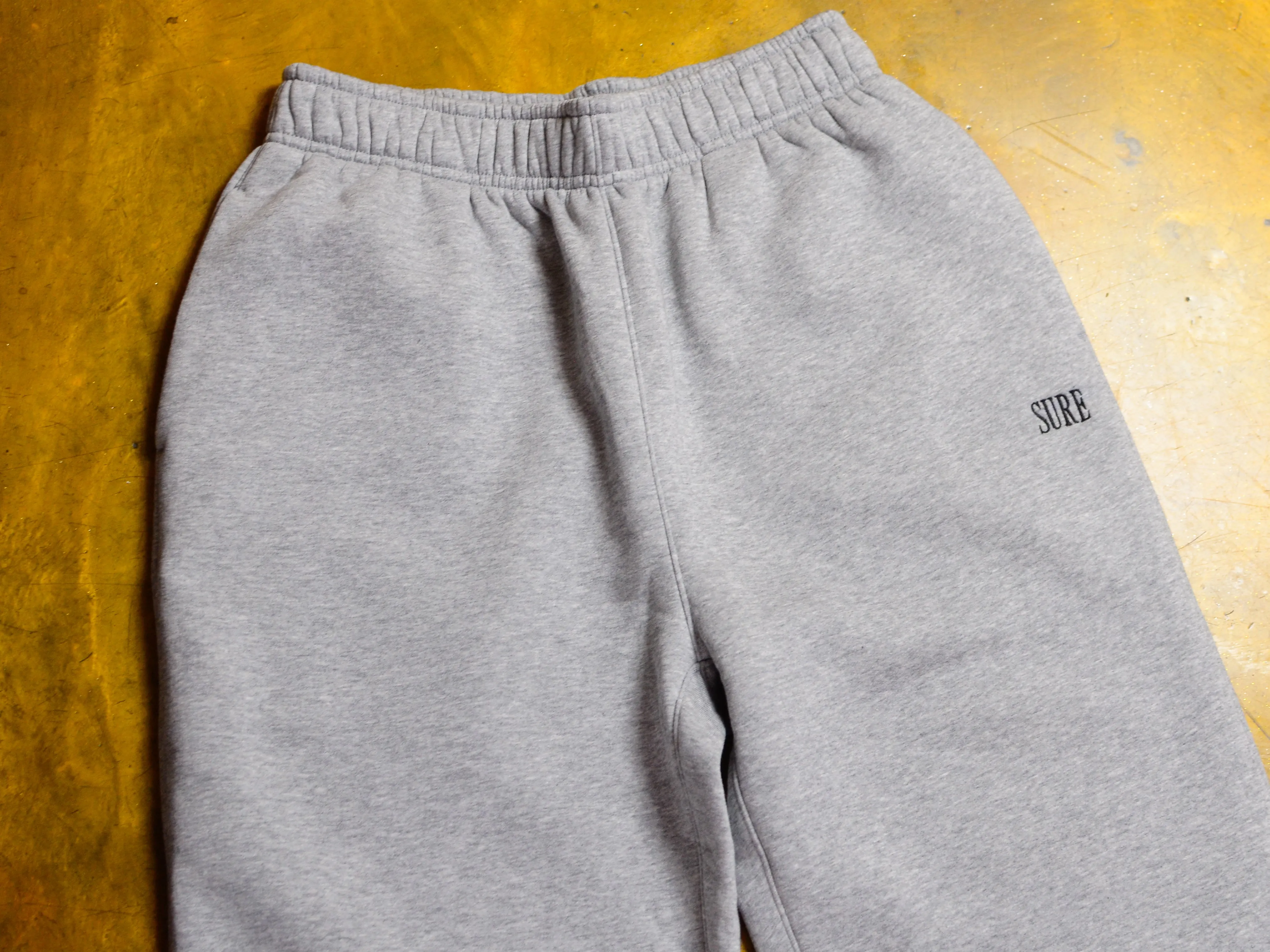 Crew Embroidered Relaxed Track Pant - Grey Marle