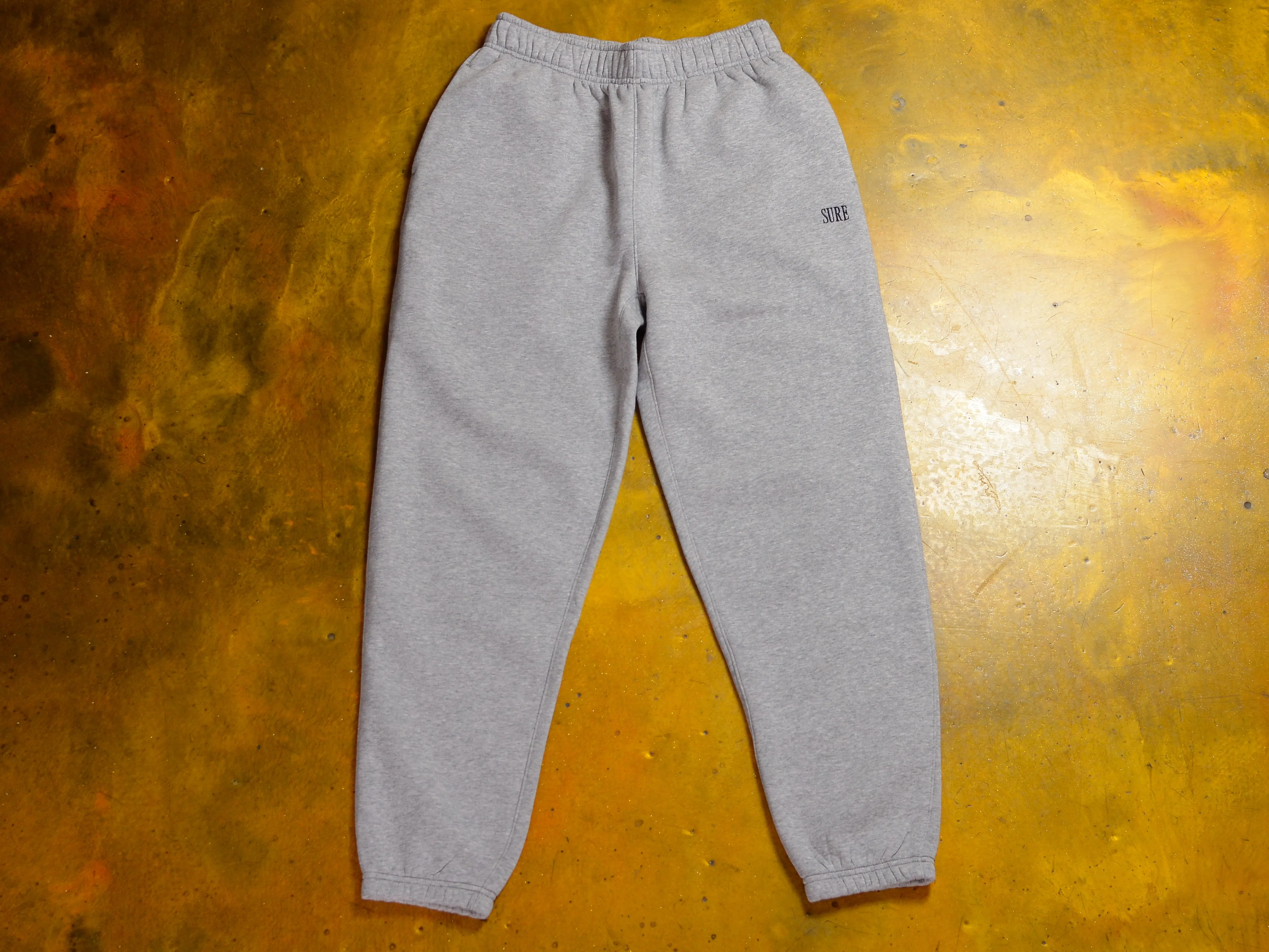 Crew Embroidered Relaxed Track Pant - Grey Marle