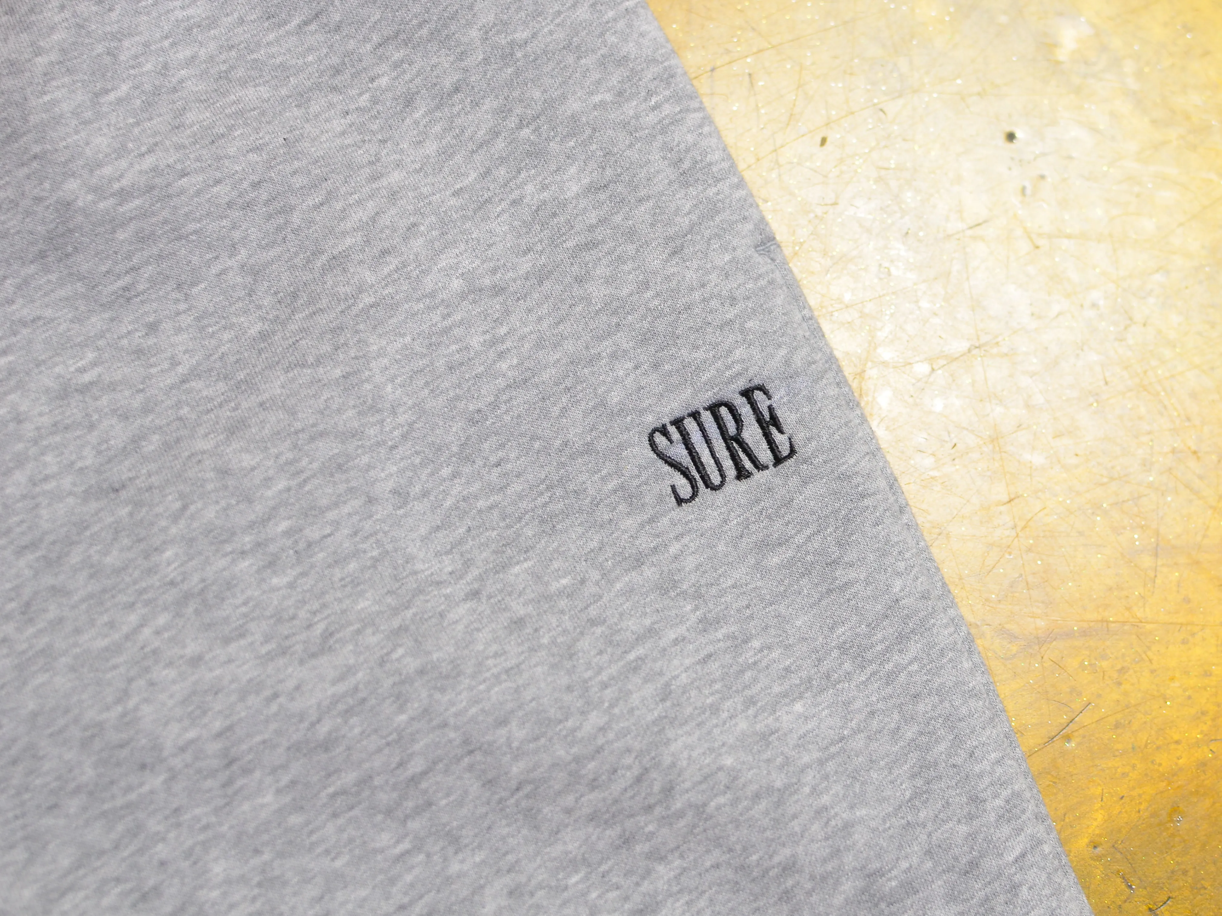 Crew Embroidered Relaxed Track Pant - Grey Marle