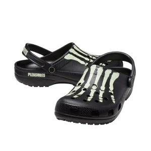 Crocs Classic Clog Pleasures Skeleton Black Glow