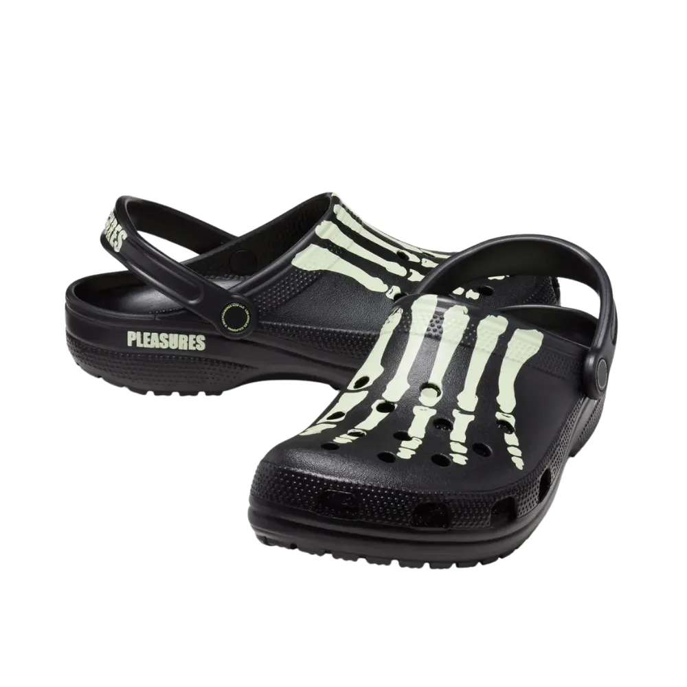 Crocs Classic Clog Pleasures Skeleton Black Glow