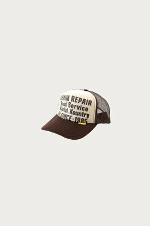 DENIM REPAIR SERVICE PT 2TONE Trucker Cap -Brown