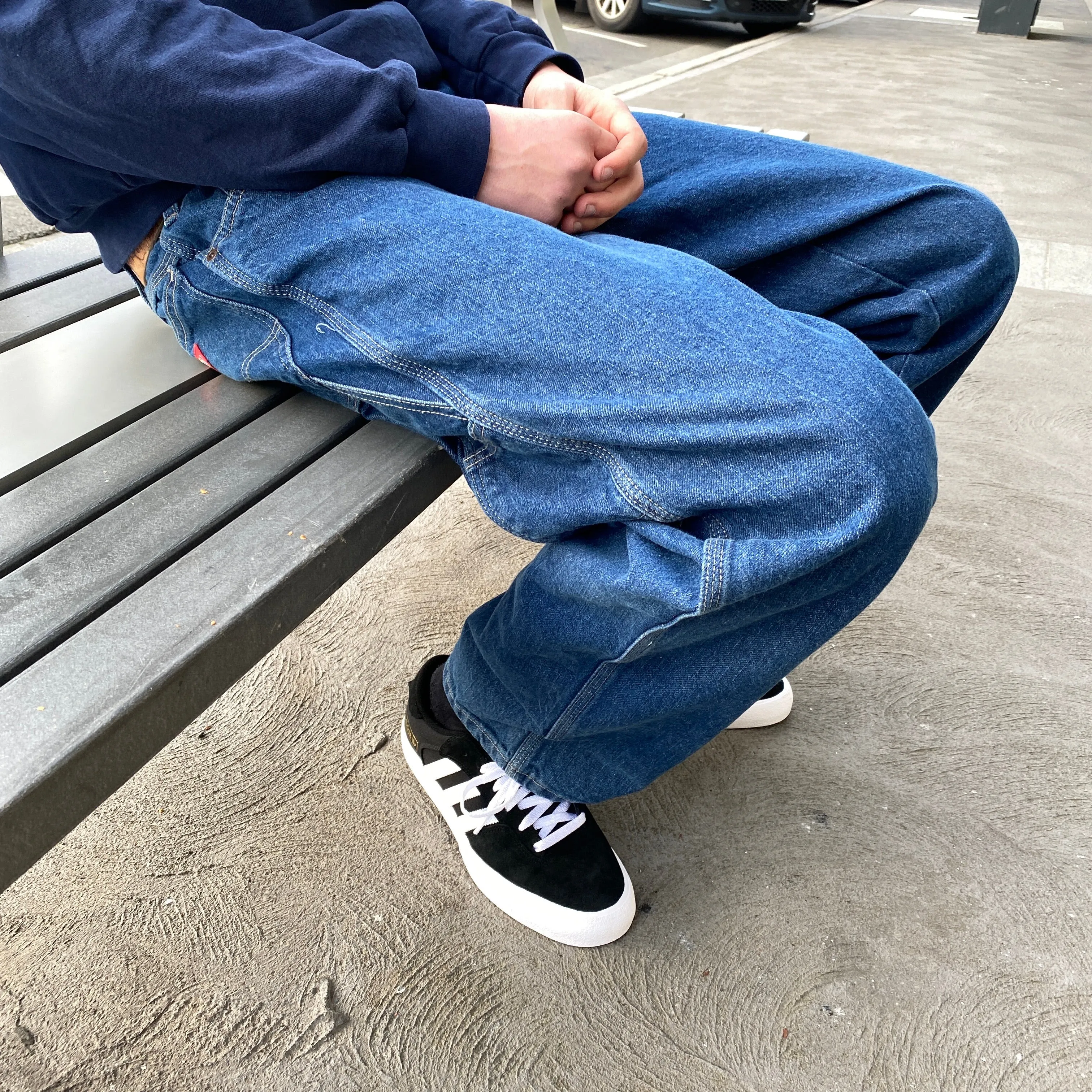 Dickies Relaxed Fit Carpenter Jean Stone Washed Indigo Blue