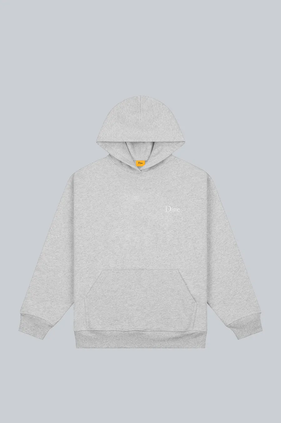 DIME CLASSIC SMALL LOGO HOODIE HEATHER GRAY
