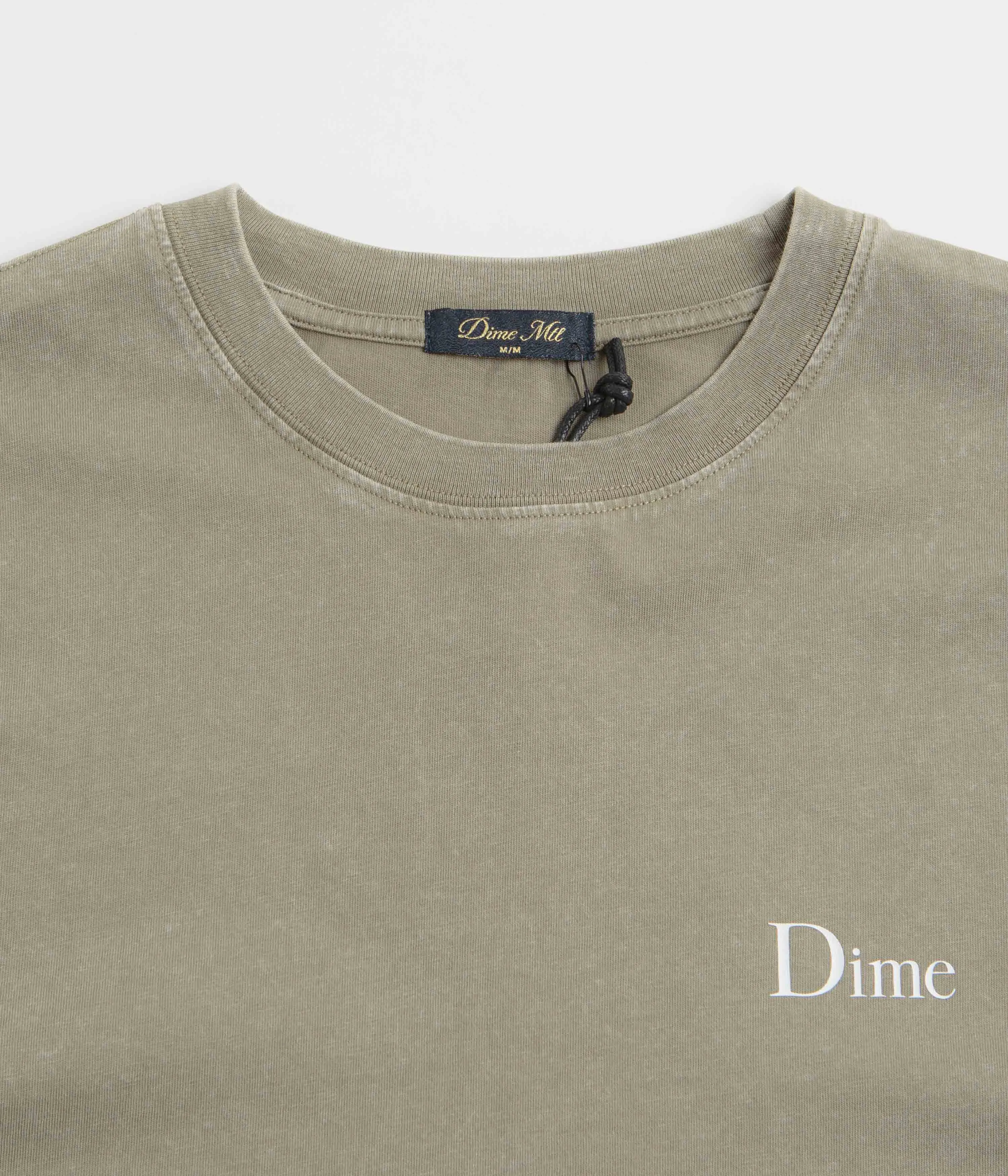 Dime Classic Small Logo T-Shirt - Faded Cement