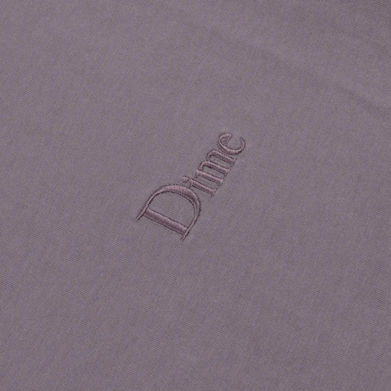 Dime Men Classic Small Logo T-Shirt Plum Gray