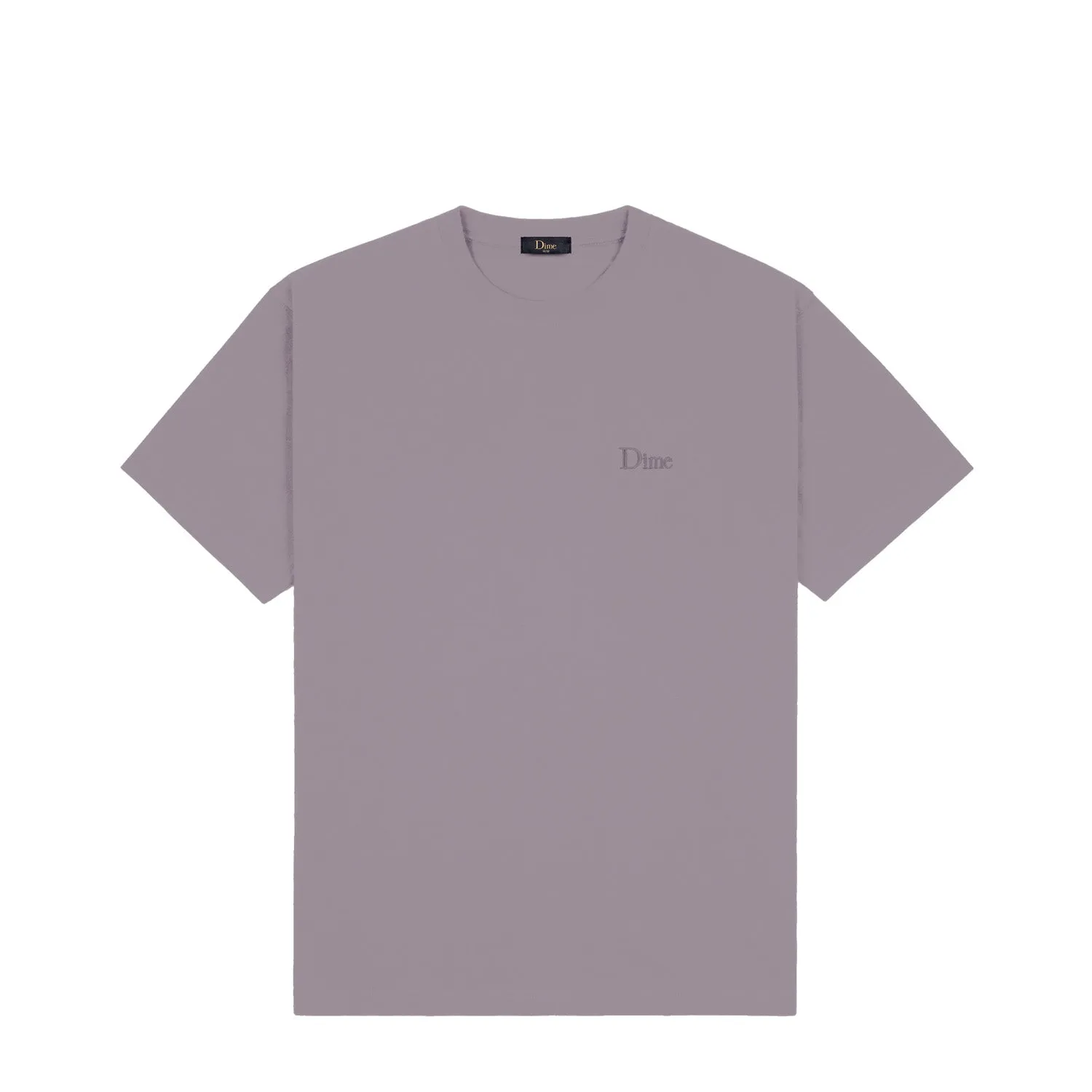 Dime Men Classic Small Logo T-Shirt Plum Gray
