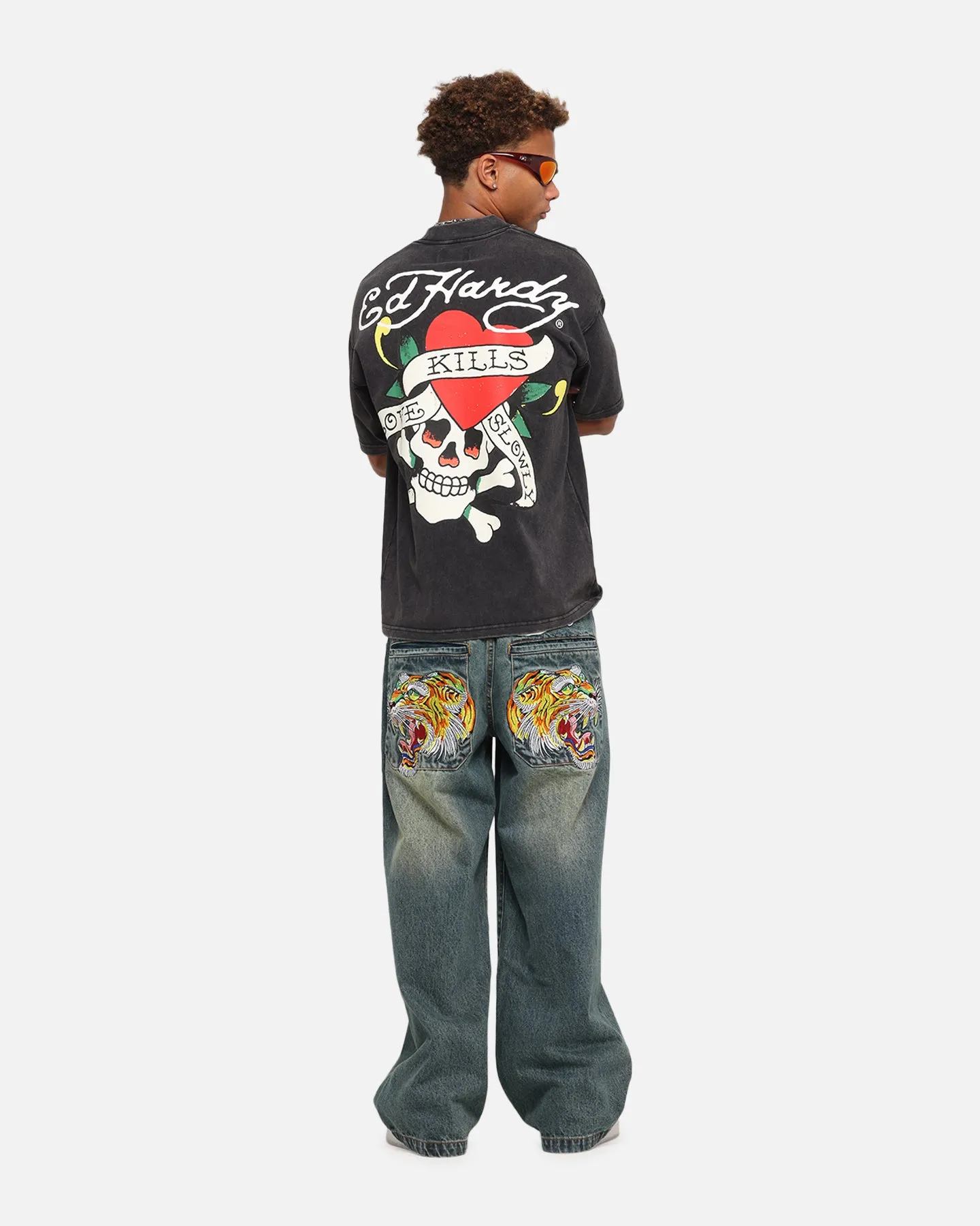Ed Hardy Love Kills Oversized T-Shirt Black