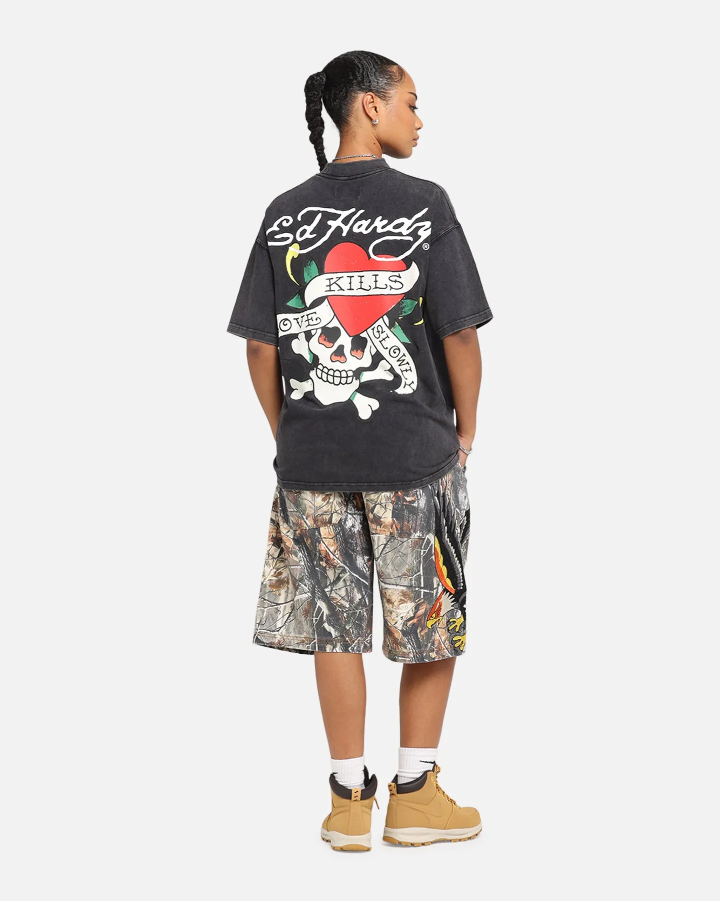 Ed Hardy Love Kills Oversized T-Shirt Black