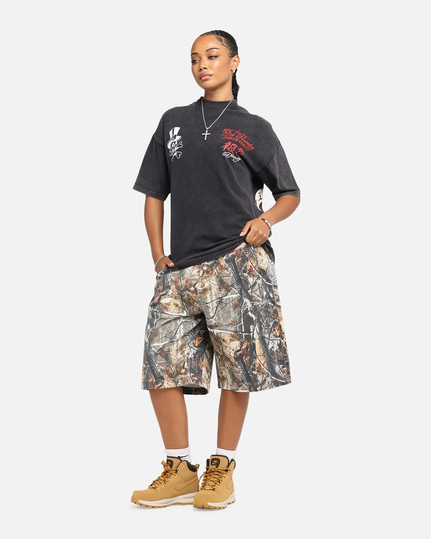 Ed Hardy Love Kills Oversized T-Shirt Black