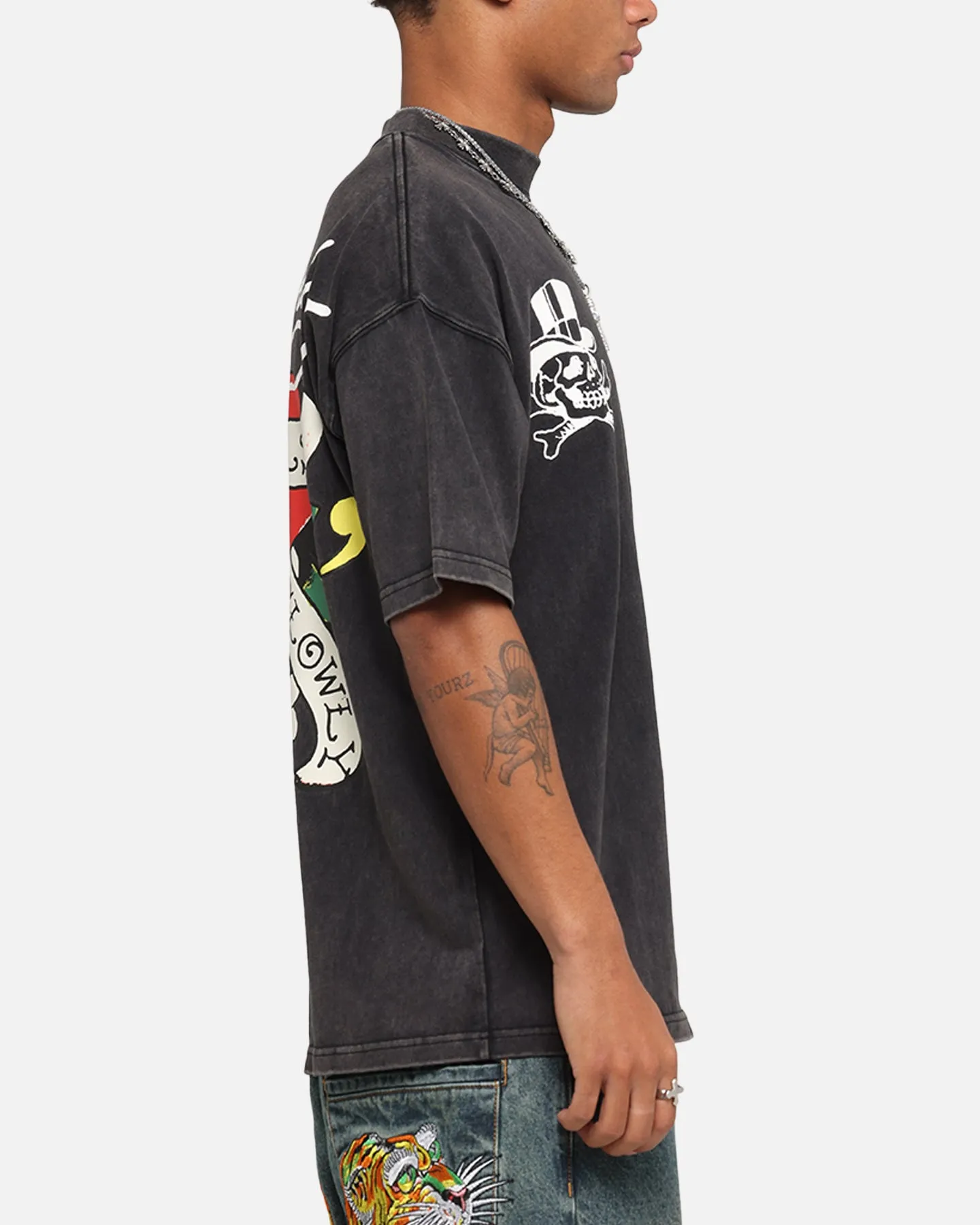 Ed Hardy Love Kills Oversized T-Shirt Black