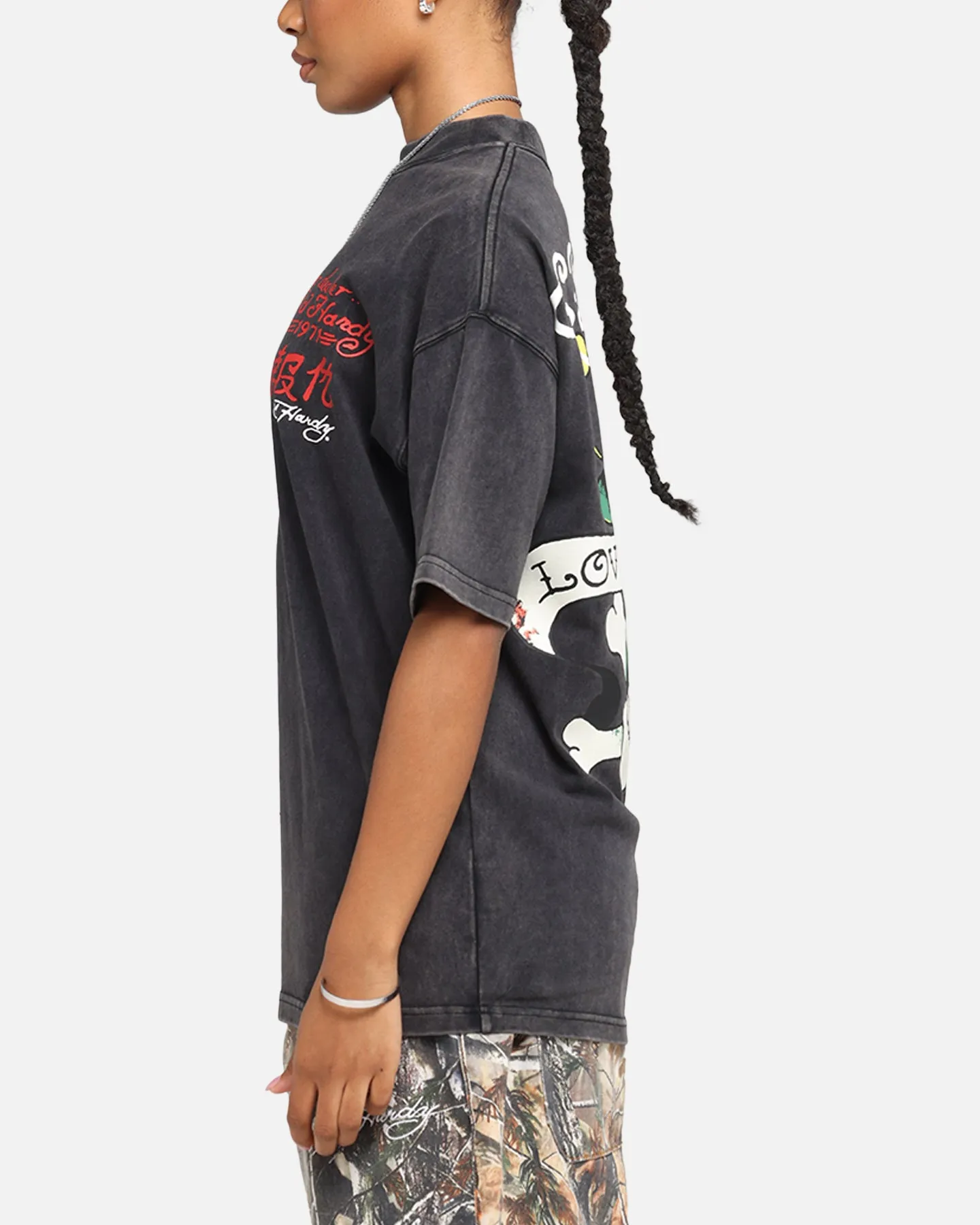 Ed Hardy Love Kills Oversized T-Shirt Black