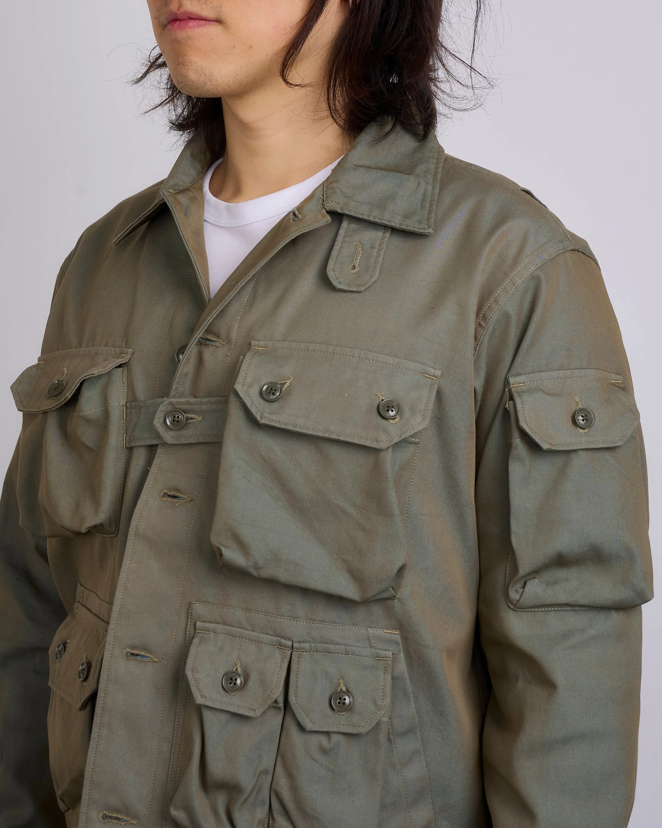 Engineered Garments Explorer Jacket PC Iridescent Heavy Twill Olive