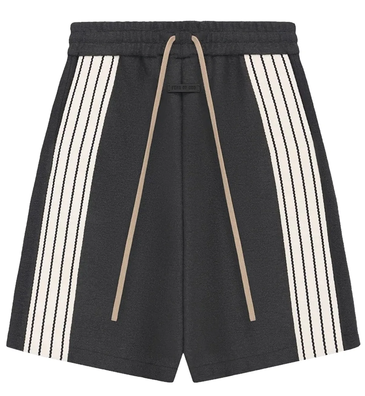 Fear of God Boiled Wool Striped Relaxed Short (Black)