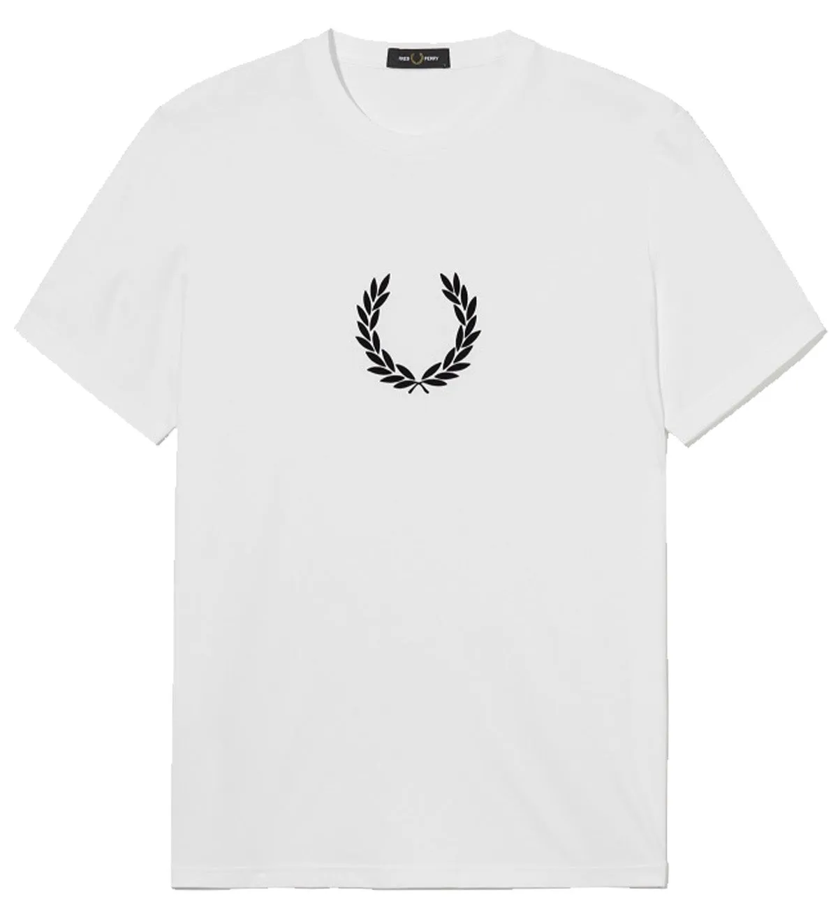 Fred Perry Small Black Laurel Wreath T-Shirt (White)