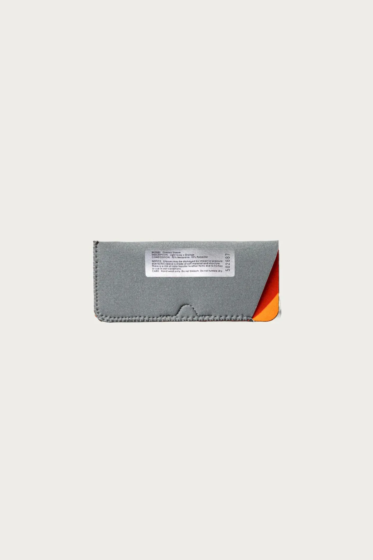 Glasses Sleeve - Light Gray/Orange