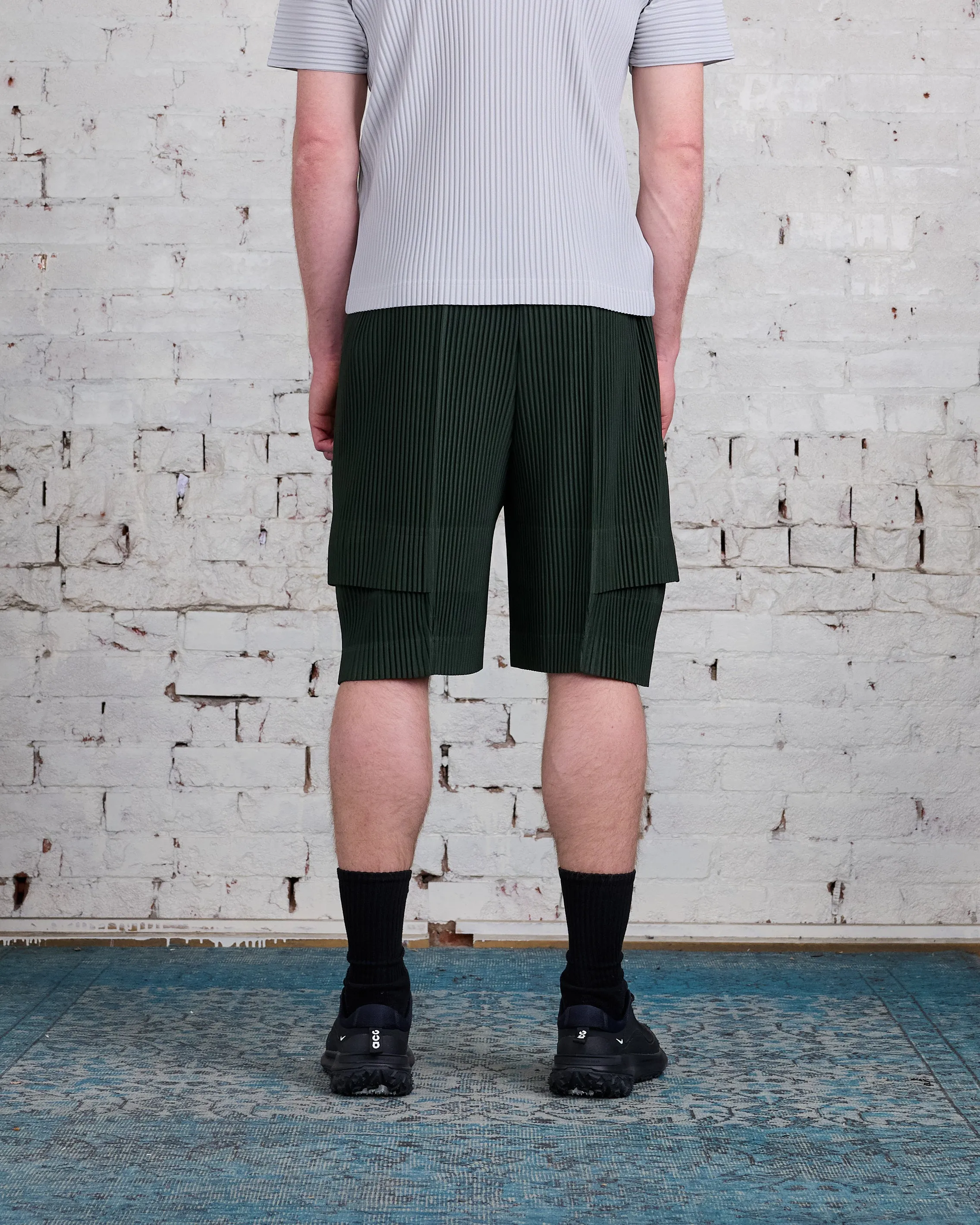 HOMME PLISS ISSEY MIYAKE Pleats June Cargo Short Deep Green