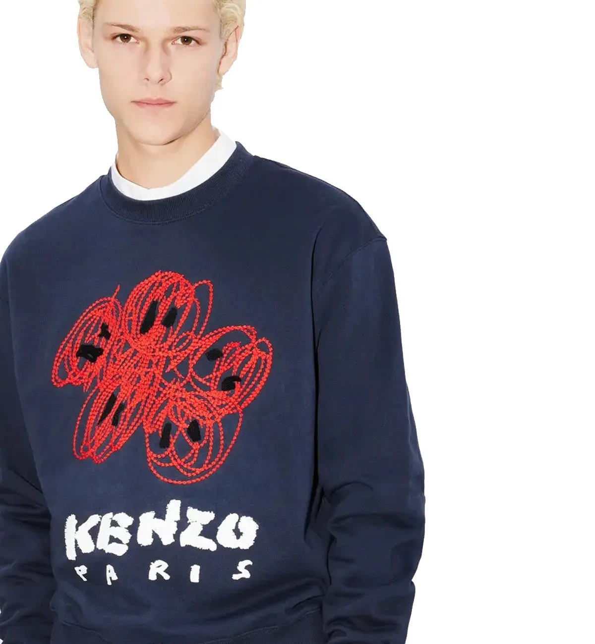 Kenzo Drawn Varsity Sweatshirt (Navy)