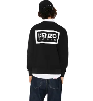 Kenzo Embroidered Bicolor Paris Sweatshirt (Black)