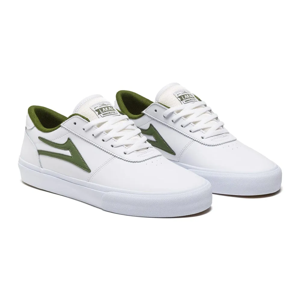 LAKAI MANCHESTER // WHITE/OLIVE LEATHER