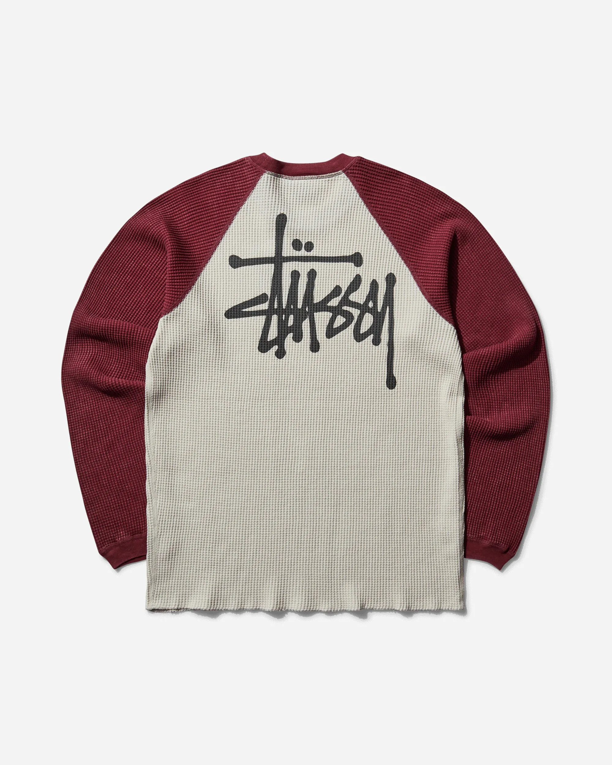 Men's 2 Tone Thermal Longsleeve T-Shirt Off White