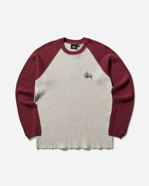 Men's 2 Tone Thermal Longsleeve T-Shirt Off White