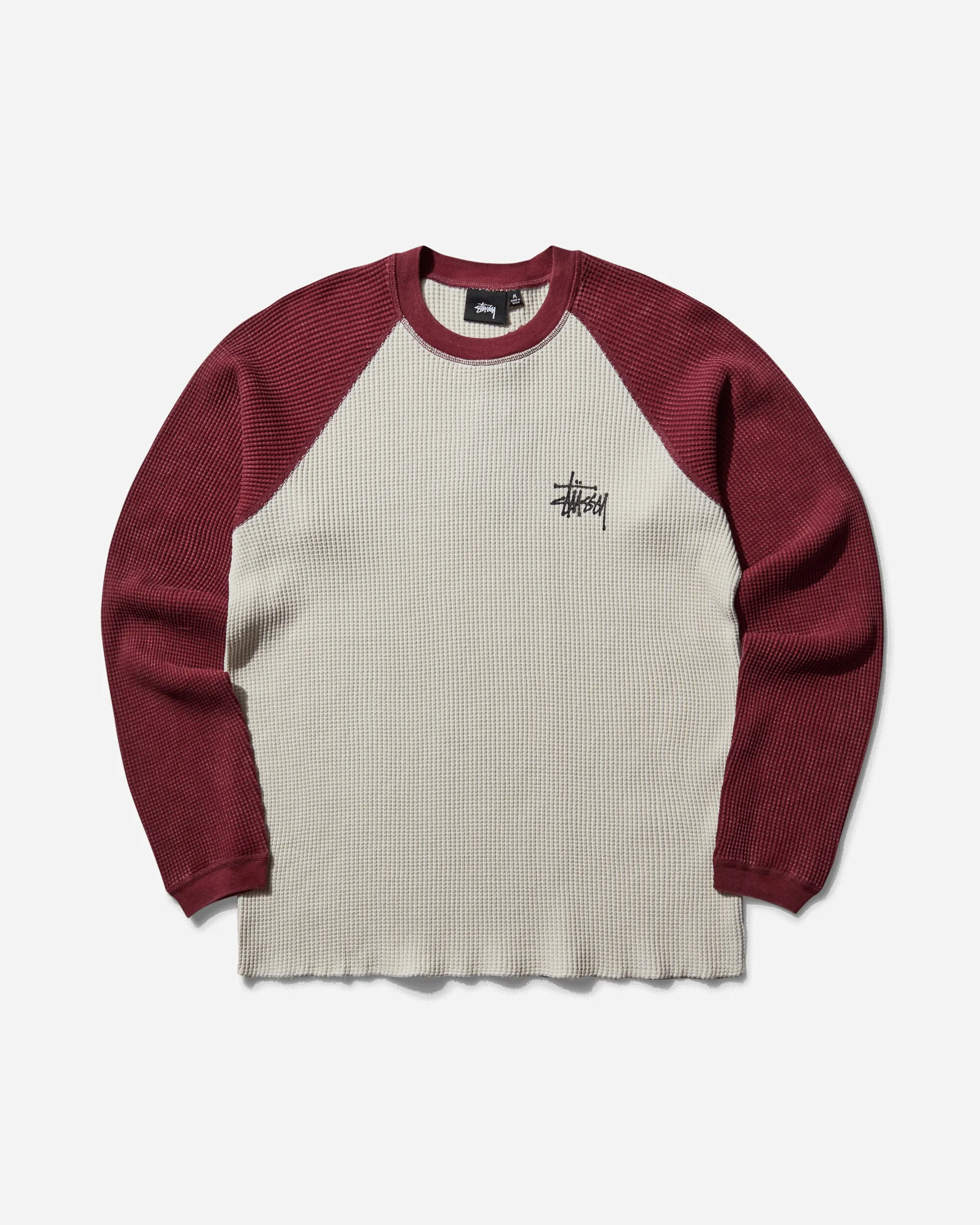 Men's 2 Tone Thermal Longsleeve T-Shirt Off White