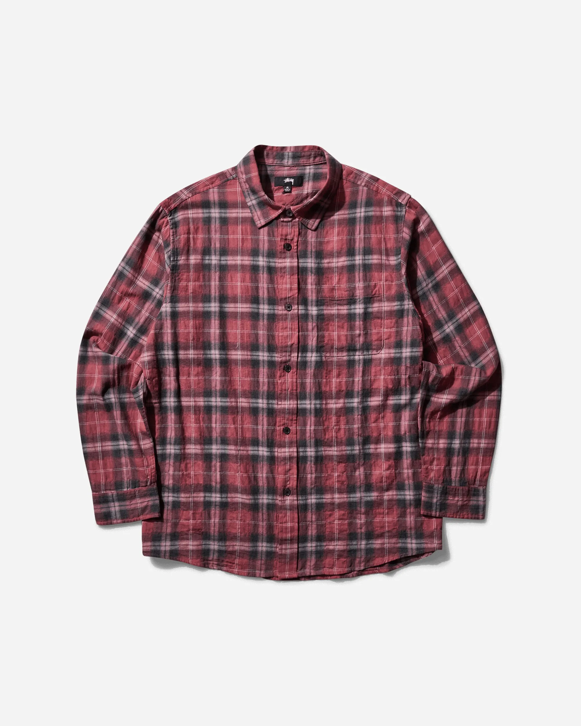 Men's Beach Plaid Shirt Red