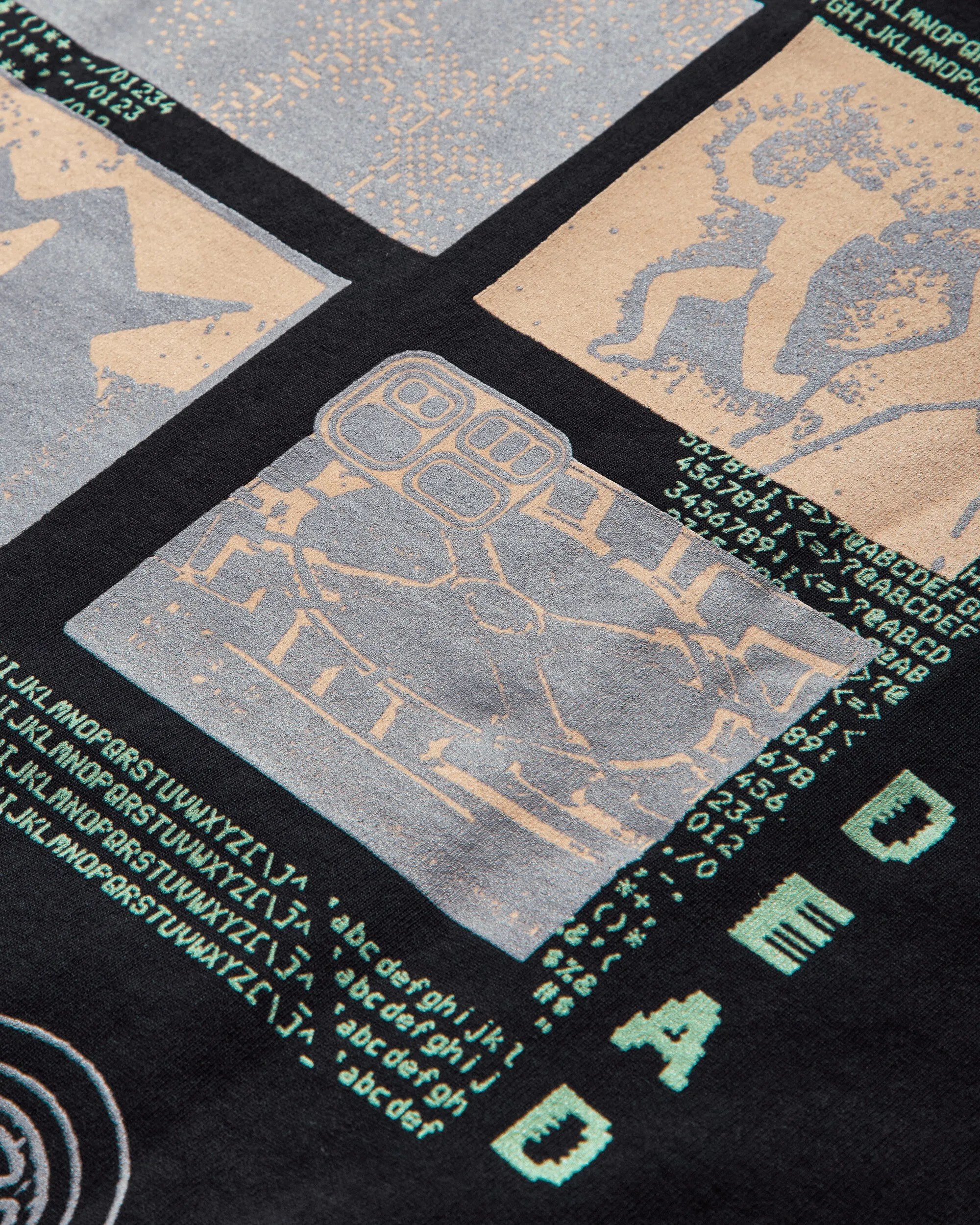 Men's Neuro Free Association T-Shirt Washed Black